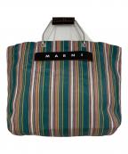 MARNIマルニ）の古着「MARNI MARKET STRIPE BAG」｜グリーン