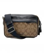 COACHコーチ）の古着「シグネチャー グラハム クロスボディー」｜ブラック×ベージュ