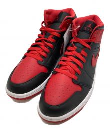 NIKE（ナイキ）の古着「エアジョーダン1 ミッド "ブレッドトゥ"」｜ブラック×レッド