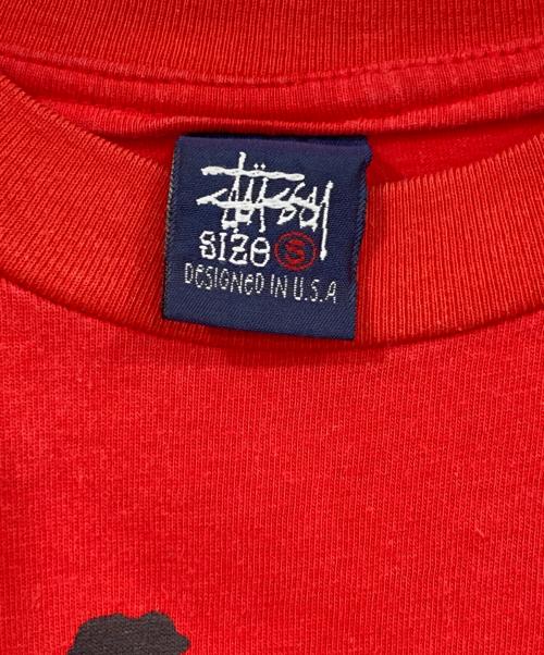 stussy（ステューシー）stussy (ステューシー) 90s ワールドツアーTシャツ レッド サイズ:Sの古着・服飾アイテム
