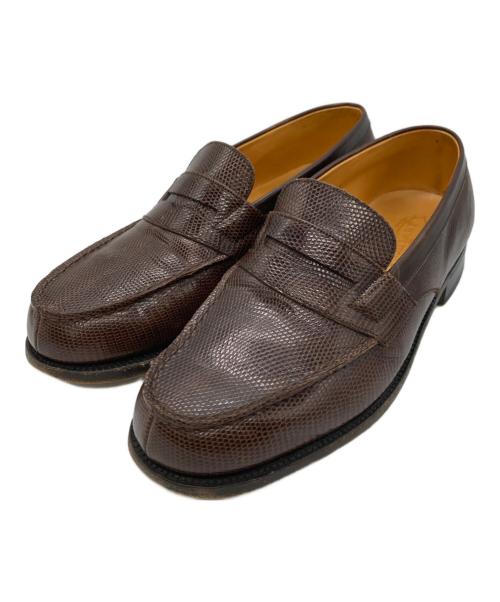 J.M.WESTON（ジェイエムウエストン）J.M.WESTON (ジェイエムウエストン) SIGNATURE LOAFER/リザードレザーコインローファー ブラウン サイズ:5Dの古着・服飾アイテム