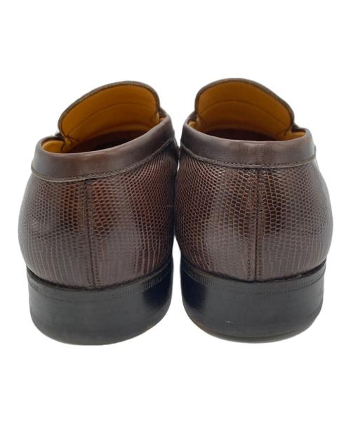 J.M.WESTON（ジェイエムウエストン）J.M.WESTON (ジェイエムウエストン) SIGNATURE LOAFER/リザードレザーコインローファー ブラウン サイズ:5Dの古着・服飾アイテム