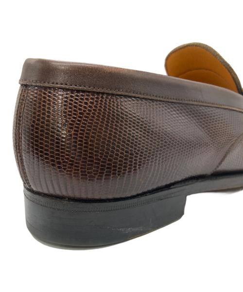 J.M.WESTON（ジェイエムウエストン）J.M.WESTON (ジェイエムウエストン) SIGNATURE LOAFER/リザードレザーコインローファー ブラウン サイズ:5Dの古着・服飾アイテム
