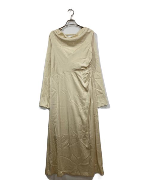 FRAY ID（フレイ アイディー）FRAY ID (フレイ アイディー) バックオープンドレープドレス ベージュ サイズ: 1の古着・服飾アイテム