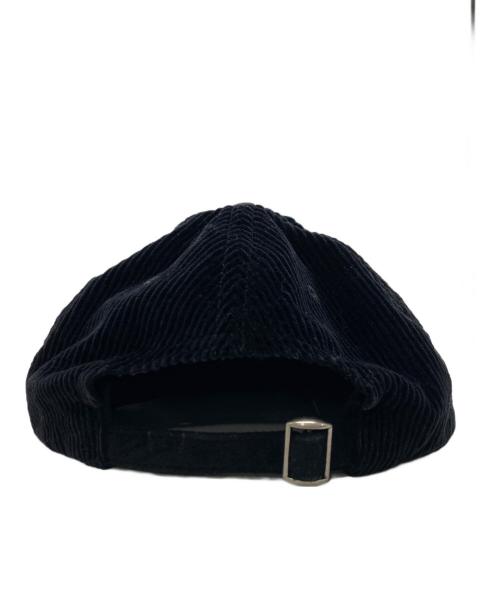 SUPREME（シュプリーム）Supreme (シュプリーム) classic logo corduroy 6 panel cap ブラックの古着・服飾アイテム