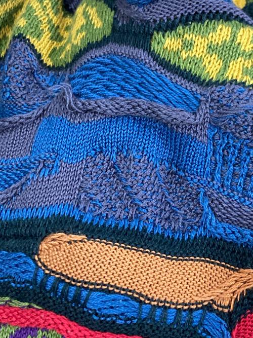 Coogi（クージー）Coogi (クージー) 3Dニット マルチカラー サイズ:Sの古着・服飾アイテム