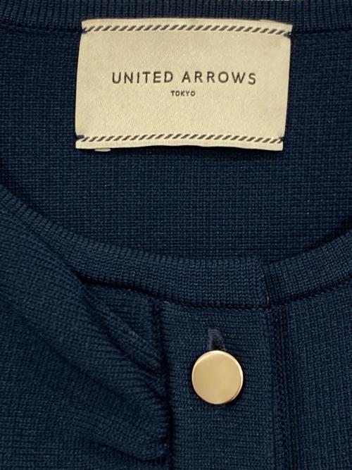 UNITED ARROWS（ユナイテッドアローズ）UNITED ARROWS (ユナイテッドアローズ) フリルニットベスト ネイビー サイズ:SIZE Freeの古着・服飾アイテム