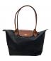 LONGCHAMP（ロンシャン）の古着「折り畳みトートバッグ」｜ブラック