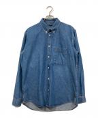BALENCIAGAバレンシアガ）の古着「バックロゴボタンダウンデニムシャツ」｜インディゴ