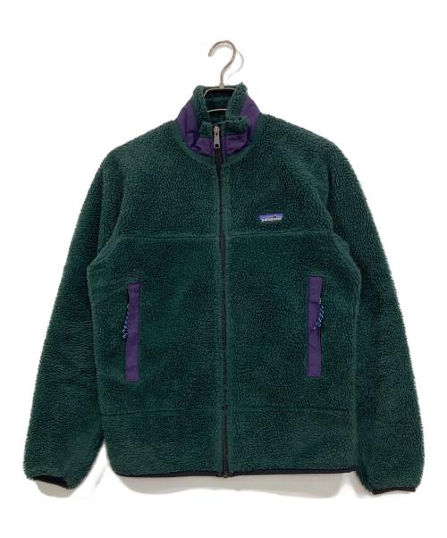 Patagonia（パタゴニア）Patagonia (パタゴニア) レトロXフリースジャケット グリーン×パープル サイズ:Sの古着・服飾アイテム