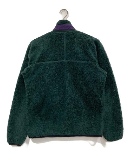 Patagonia（パタゴニア）Patagonia (パタゴニア) レトロXフリースジャケット グリーン×パープル サイズ:Sの古着・服飾アイテム