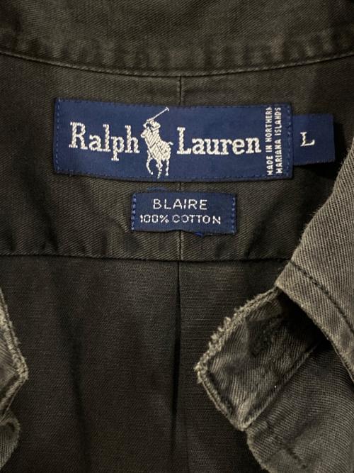 RALPH LAUREN（ラルフローレン）RALPH LAUREN (ラルフローレン) BLAIREボタンダウンシャツ ブラック サイズ:Lの古着・服飾アイテム