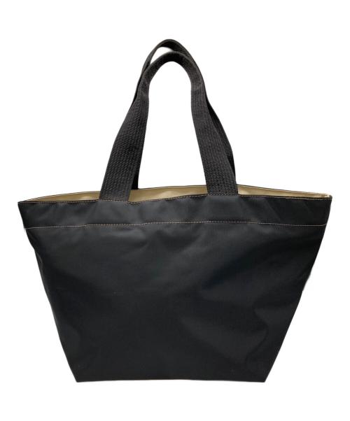 Herve Chapelier（エルベシャプリエ）Herve Chapelier (エルベシャプリエ) ナイロン舟型ショルダーML ブラック×ベージュの古着・服飾アイテム