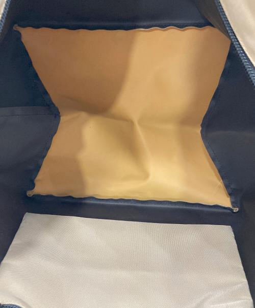 Herve Chapelier（エルベシャプリエ）Herve Chapelier (エルベシャプリエ) ナイロン舟型ショルダーML ブラック×ベージュの古着・服飾アイテム