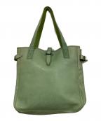 PORTERポーター）の古着「レザートートバッグ」｜グリーン