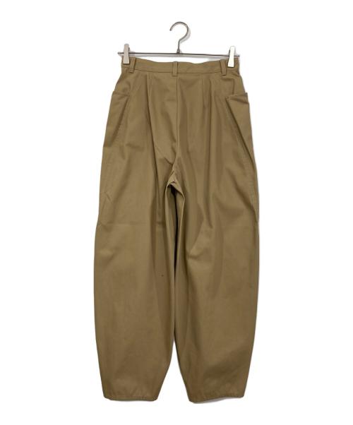 Noble（ノーブル）Noble (ノーブル) カーブシルエットパンツ ベージュ サイズ:36の古着・服飾アイテム