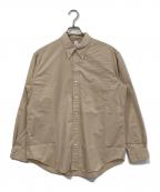 Graphpaperグラフペーパー）の古着「Cotton Typewriter B.D. Box Shirt」｜ベージュ