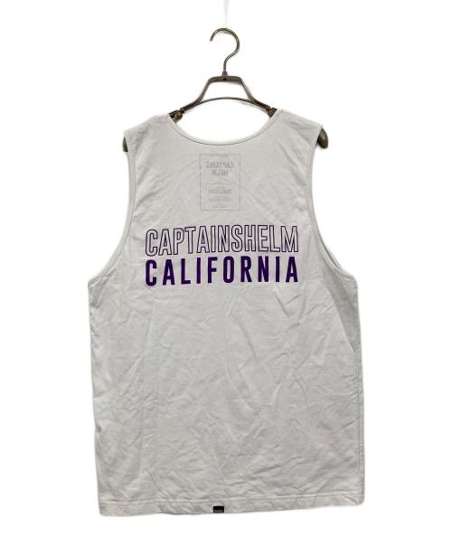 CAPTAINS HELM（キャプテンズヘルム）CAPTAINS HELM (キャプテンズヘルム) SHELTECH COOL TOUCH + DRY TECH TANK TOP/シェルテックタンクトップ ホワイト サイズ:Lの古着・服飾アイテム