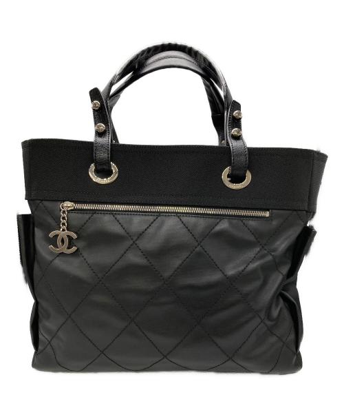 CHANEL（シャネル）CHANEL (シャネル) パリビアリッツ トートGM ブラックの古着・服飾アイテム