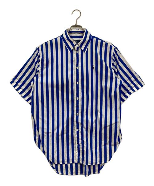 POLO RALPH LAUREN（ポロ・ラルフローレン）POLO RALPH LAUREN (ポロ・ラルフローレン) RELAXED FIT STRIPED COTTON SHIRT/半袖ストライプシャツ ブルー サイズ:Sの古着・服飾アイテム