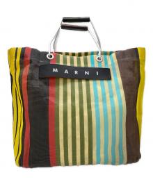 MARNI（マルニ）の古着「フラワーカフェトートバッグ/MARKET STRIPE BAG」｜マルチカラー