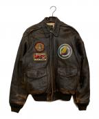 AVIREXアヴィレックス）の古着「A-2フライトジャケット」｜ブラウン