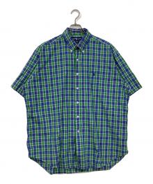 POLO RALPH LAUREN（ポロ・ラルフローレン）の古着「BDチェック半袖シャツ」｜グリーン×ブルー
