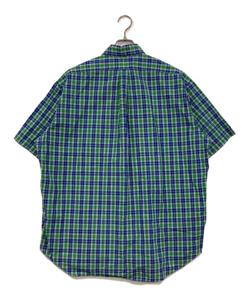 POLO RALPH LAUREN（ポロ・ラルフローレン）POLO RALPH LAUREN (ポロ・ラルフローレン) BDチェック半袖シャツ グリーン×ブルー サイズ:XLの古着・服飾アイテム