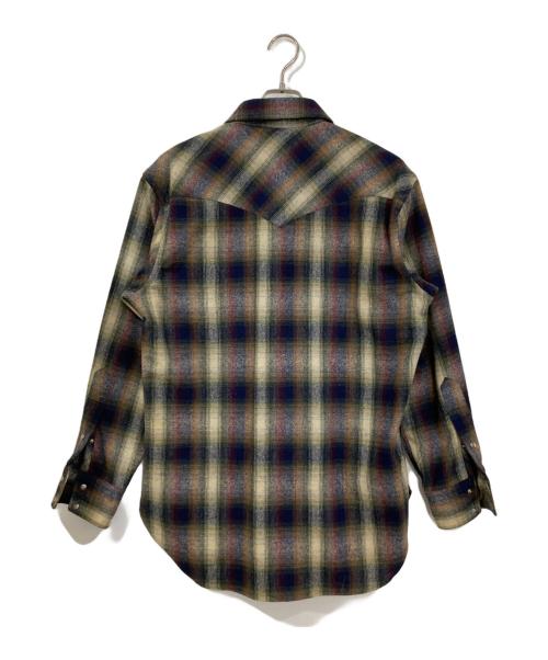 PENDLETON（ペンドルトン）PENDLETON (ペンドルトン) ウールウェスタンシャツ グリーン×ネイビー サイズ:Ⅿの古着・服飾アイテム