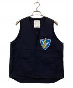 HOUSTONヒューストン）の古着「ジップアップベスト」｜ネイビー