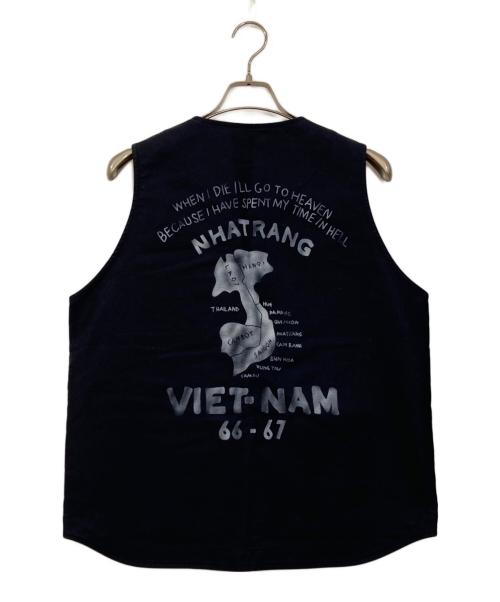 HOUSTON（ヒューストン）HOUSTON (ヒューストン) ジップアップベスト ネイビー サイズ:サイズ表記なしの古着・服飾アイテム