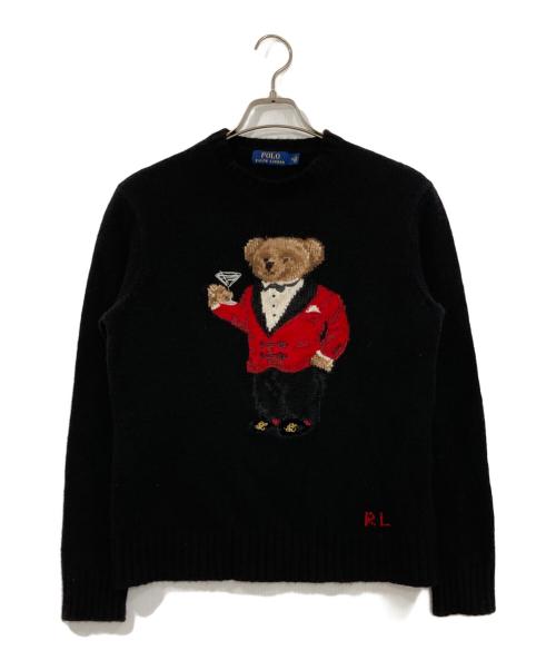 POLO RALPH LAUREN（ポロ・ラルフローレン）POLO RALPH LAUREN (ポロ・ラルフローレン) ポロベア マティーニ ニット ブラック サイズ:Ⅿの古着・服飾アイテム