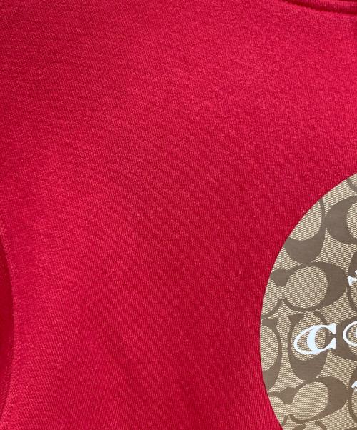 COACH（コーチ）COACH (コーチ) シグネチャープリントプルオーバーパーカー レッド サイズ:Sの古着・服飾アイテム