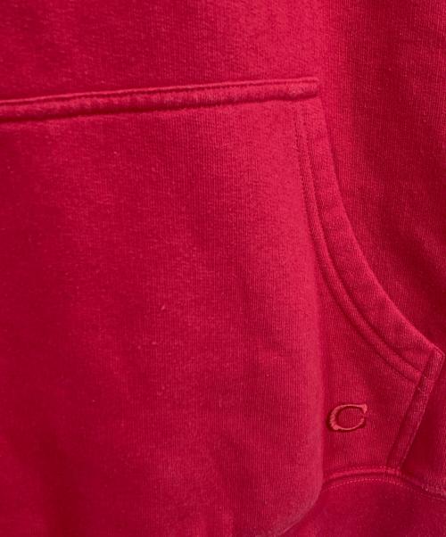 COACH（コーチ）COACH (コーチ) シグネチャープリントプルオーバーパーカー レッド サイズ:Sの古着・服飾アイテム