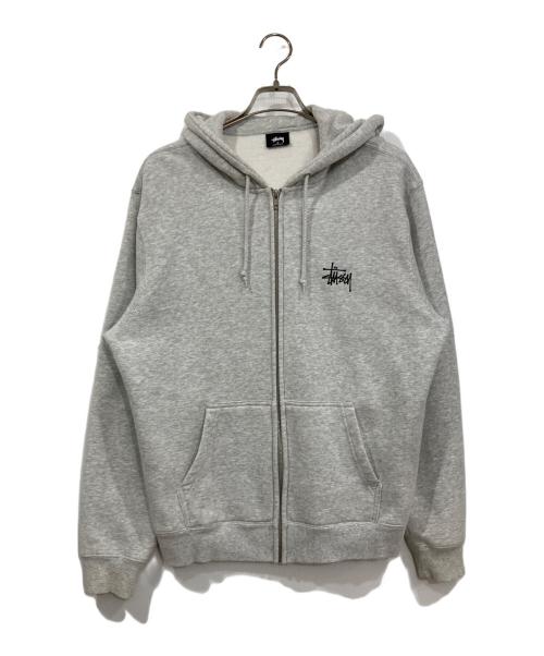 stussy（ステューシー）stussy (ステューシー) ジップパーカー グレー サイズ:Ⅿの古着・服飾アイテム