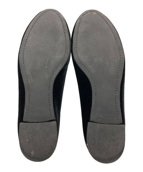 MIU MIU（ミュウミュウ）MIU MIU (ミュウミュウ) ビジューフラットパンプス ブラック サイズ:37 1/2の古着・服飾アイテム