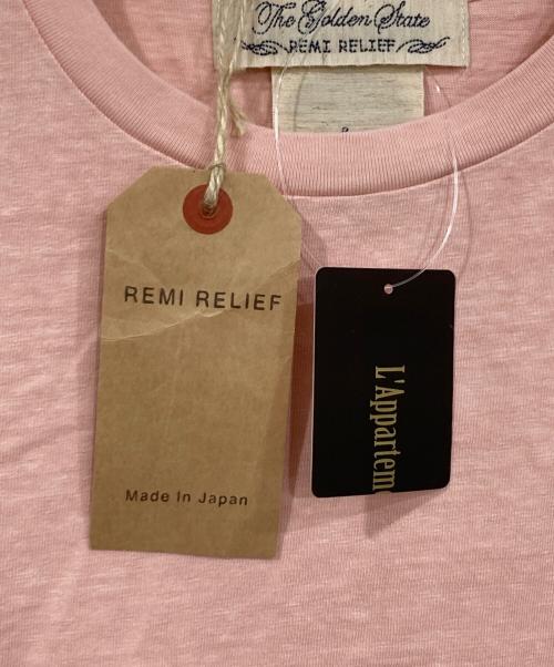 REMI RELIEF（レミレリーフ）REMI RELIEF (レミレリーフ) Compact T-shirt ピンク サイズ:FREE 未使用品の古着・服飾アイテム