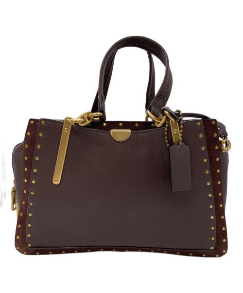 COACH（コーチ）COACH (コーチ) ドリーマーウィズリベット ハンドバッグ ブラウンの古着・服飾アイテム