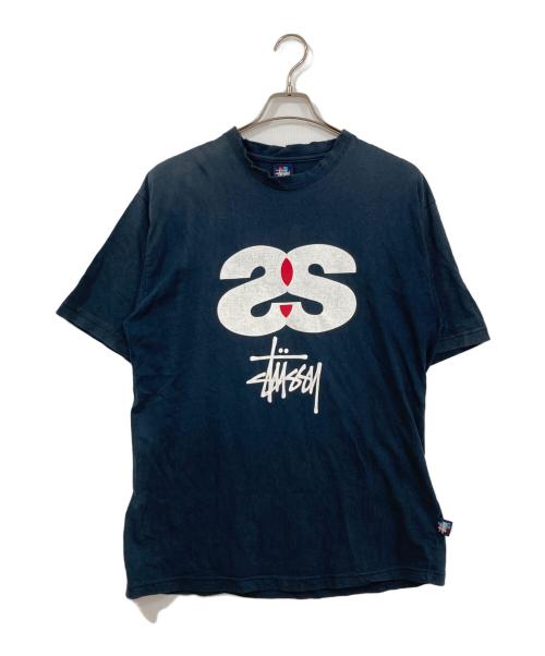 stussy（ステューシー）stussy (ステューシー) SSロゴプリントTシャツ ネイビー サイズ:Lの古着・服飾アイテム
