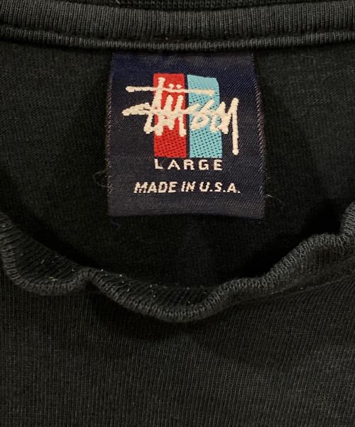 stussy（ステューシー）stussy (ステューシー) SSロゴプリントTシャツ ネイビー サイズ:Lの古着・服飾アイテム