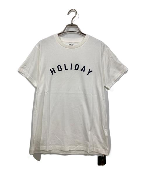 Holiday Boileau（ホリデーボアロ）HOLIDAY BOILEAU (ホリデーボアロ) HOLIDAY' Tee ホワイト サイズ:34 未使用品の古着・服飾アイテム