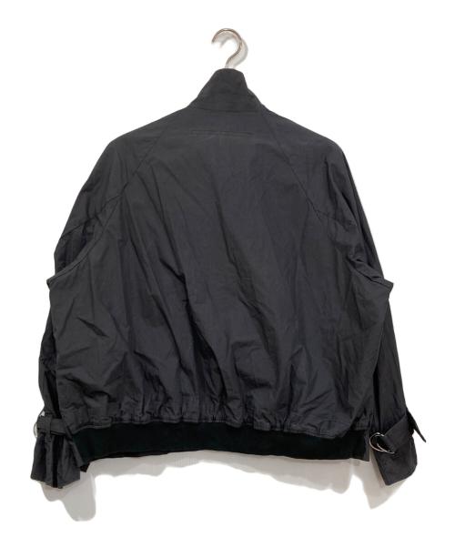 My Beautiful Landlet（マイビューティフルランドレット）My Beautiful Landlet (マイビューティフルランドレット) 強撚タイプライターコットンジップブルゾン ブラックの古着・服飾アイテム