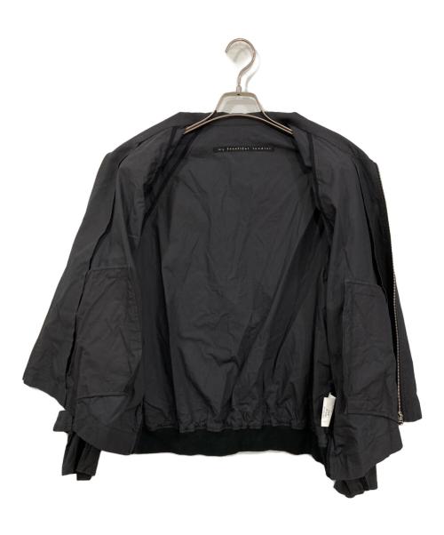 My Beautiful Landlet（マイビューティフルランドレット）My Beautiful Landlet (マイビューティフルランドレット) 強撚タイプライターコットンジップブルゾン ブラックの古着・服飾アイテム