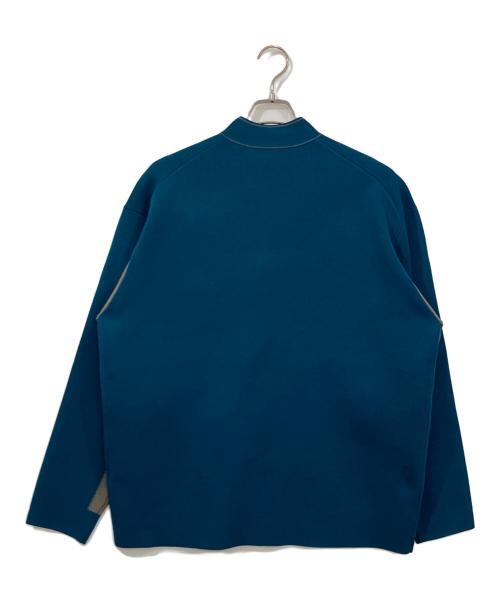 TOMORROW LAND tricot（トゥモローランド トリコ）TOMORROW LAND tricot (トゥモローランド トリコ) ポリエステルミラノリブ Vネックカーディガン ブルー サイズ:Mの古着・服飾アイテム