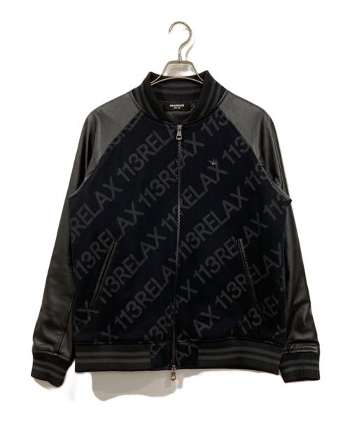 1PIU1UGUALE3 RELAX（ウノピゥウノウグァーレトレ リラックス）1piu1uguale3 relax (ウノピゥウノウグァーレトレ リラックス) スタジャン ブラック サイズ:Lの古着・服飾アイテム