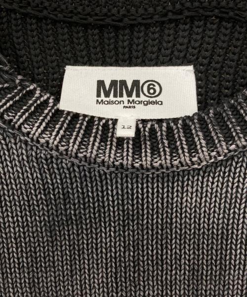 MM6 Maison Margiela（エムエムシックスメゾンマルジェラ）MM6 Maison Margiela (エムエムシックスメゾンマルジェラ) ブランドロゴ長袖ニットセーター ブラック サイズ: 12の古着・服飾アイテム