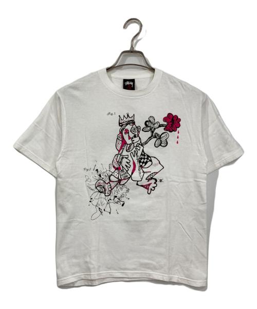 stussy（ステューシー）stussy (ステューシー) プリントTシャツ ホワイト サイズ:Sの古着・服飾アイテム