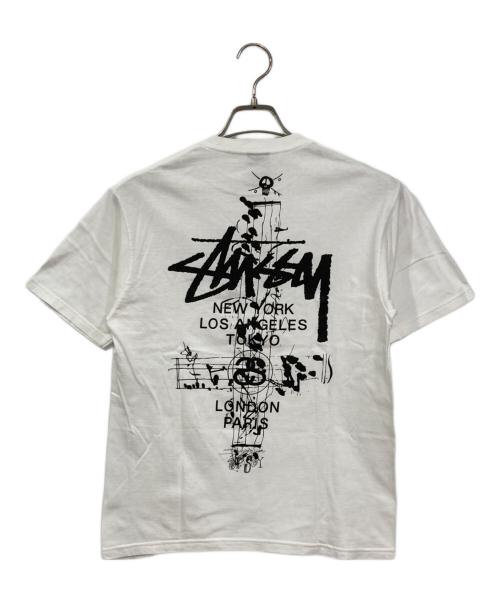 stussy（ステューシー）stussy (ステューシー) プリントTシャツ ホワイト サイズ:Sの古着・服飾アイテム