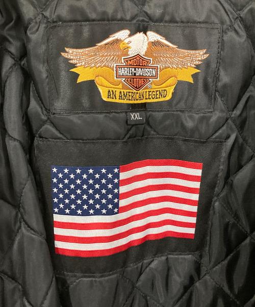 HARLEY-DAVIDSON（ハーレーダビッドソン）HARLEY-DAVIDSON (ハーレーダビッドソン) 2WAYレザーシングルライダースージャケット ブラック サイズ:XXLの古着・服飾アイテム