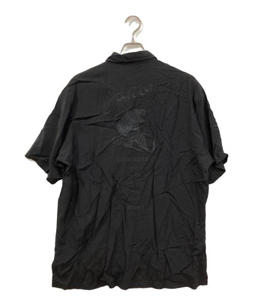 AVIREX（アヴィレックス）AVIREX (アヴィレックス) 刺繍開襟シャツ ブラック サイズ:XLの古着・服飾アイテム